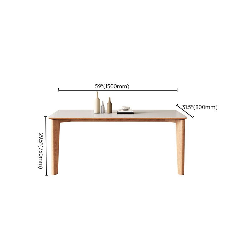 Modern 4 Legs Dining Table Rectangle Dining Table for Kitchen Clearhalo 'Dining Tables & Seating' 'Dining Tables' 'dining_table' 'furn' 'furn_dining_table' 'Furniture' 'Kitchen & Dining Furniture' 1200x1200_1c825a3c-ef2b-4095-8103-3e231c8aa3c1