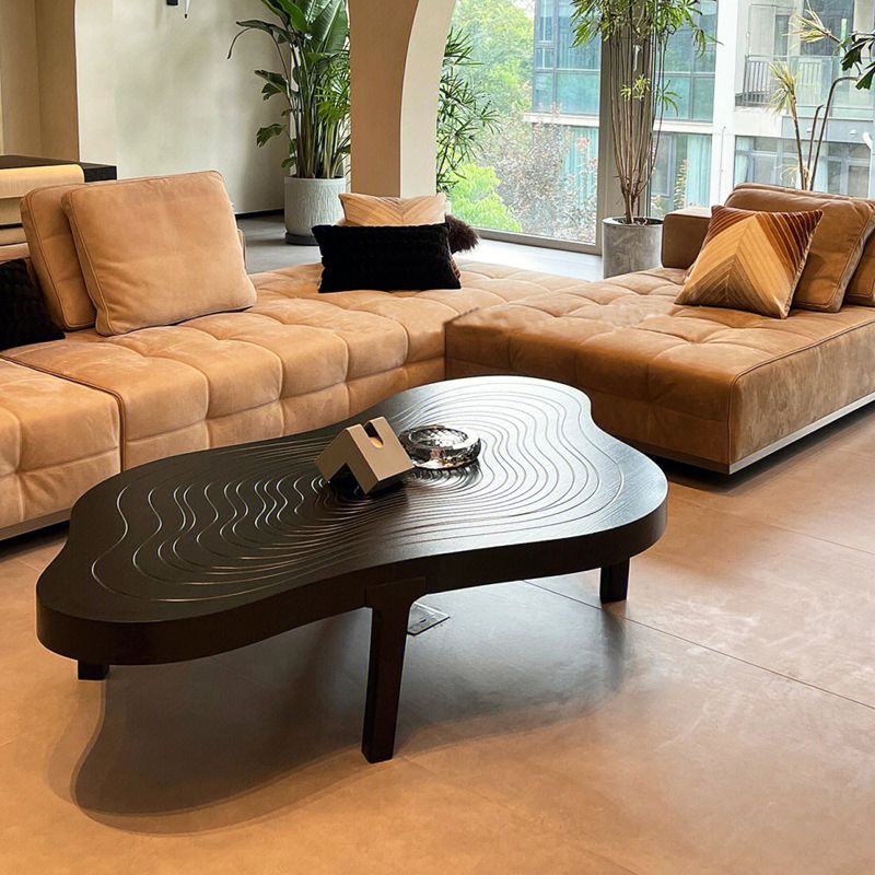 Black Coffee or End Table Contemporary Slate Coffee Cocktail Table with 4 Legs Clearhalo 'Coffee & Accent Tables' 'Coffee Tables' 'coffee_tables' 'furn' 'furn_coffee_tables' 'Furniture' 'Living Room Furniture' 1200x1200_1c853f00-6333-4c84-bdca-48aad56e2035