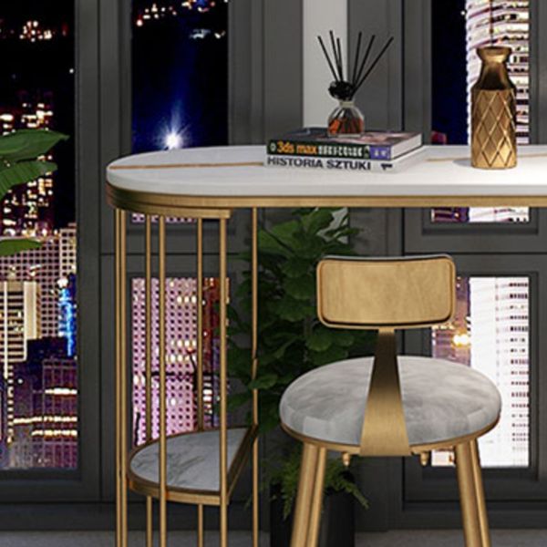 Woonkamer voetsteun barkiek met metalen basis Scandinavische bar en tegenstoel