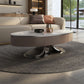 Glam Stone Single Coffee Table Pedestal Coffee Cocktail Table with Storage Drawers Clearhalo 'Coffee & Accent Tables' 'Coffee Tables' 'coffee_tables' 'furn' 'furn_coffee_tables' 'Furniture' 'Living Room Furniture' 1200x1200_1c864110-7436-43b2-bb86-3fcd8cc74006
