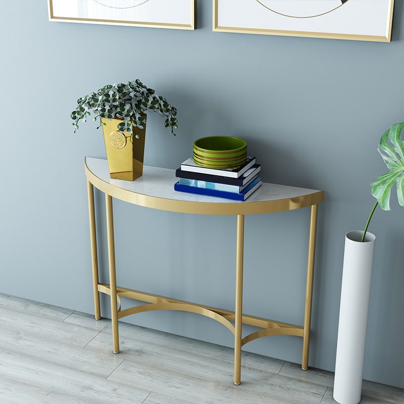 Tavolo di divano console in marmo moderno mezza luna tavolo da fine moon per hall