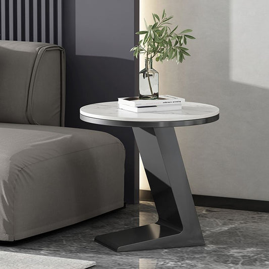 Tavolo laterale alto 19,68 "tavolino di divano in metallo nero