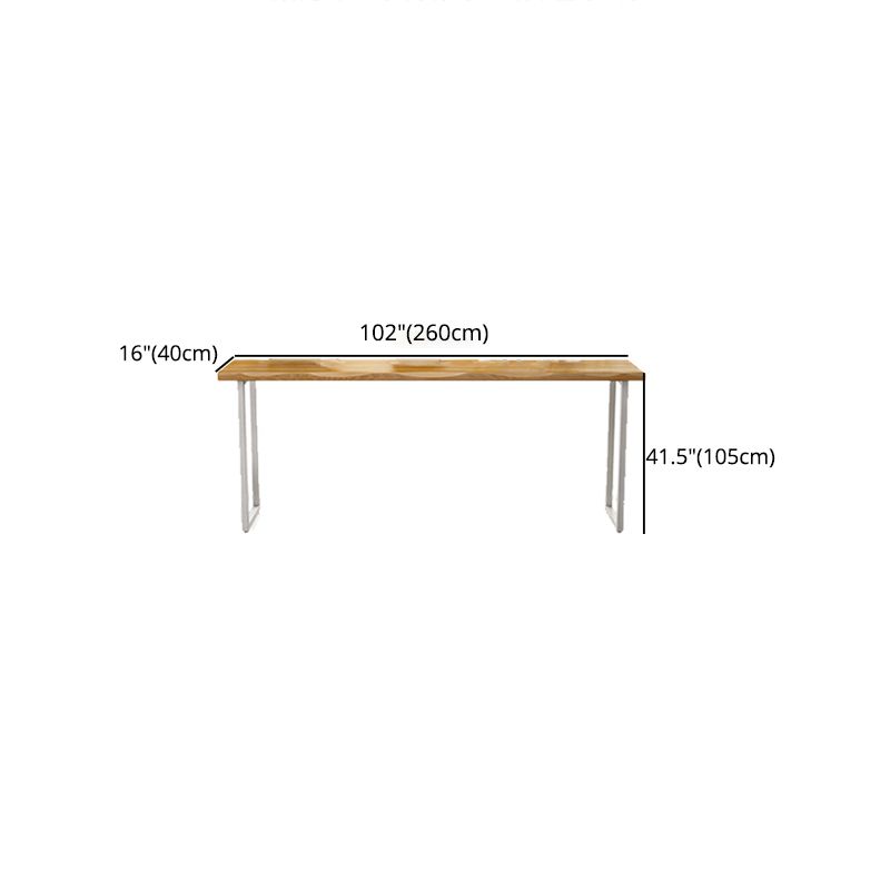 Pine Wood Bar Dining Table Modern Bar Table with Sled Base for Dining Room Clearhalo 'Bar Furniture' 'Bar Tables' 'bar_tables' 'furn' 'furn_bar_tables' 'Furniture' 'furniture_bar_tables' 'Kitchen & Dining Furniture' 1200x1200_1c8b46be-b5bd-42e3-8186-fa27cddf32cc