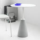 Lacquer Concrete Modernistic Table Round Side End Table for Living Room