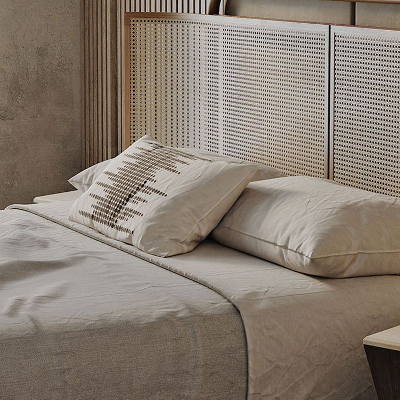 No Distressing Tropical Panel Bed Solid Wood Standard Bed with Headboard Clearhalo 'Bedroom Furniture' 'Beds' 'furn' 'furn_beds' 'Furniture' 1200x1200_1c8cb999-2d39-47aa-8bd3-41f2b94e1bcb