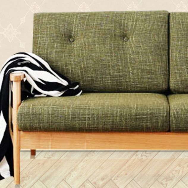 Hedendaagse achterste rug met vierkante arm in katoen voor appartement