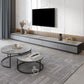 Console multimediale in finto legno Console TV grigia contemporanea con cassetti