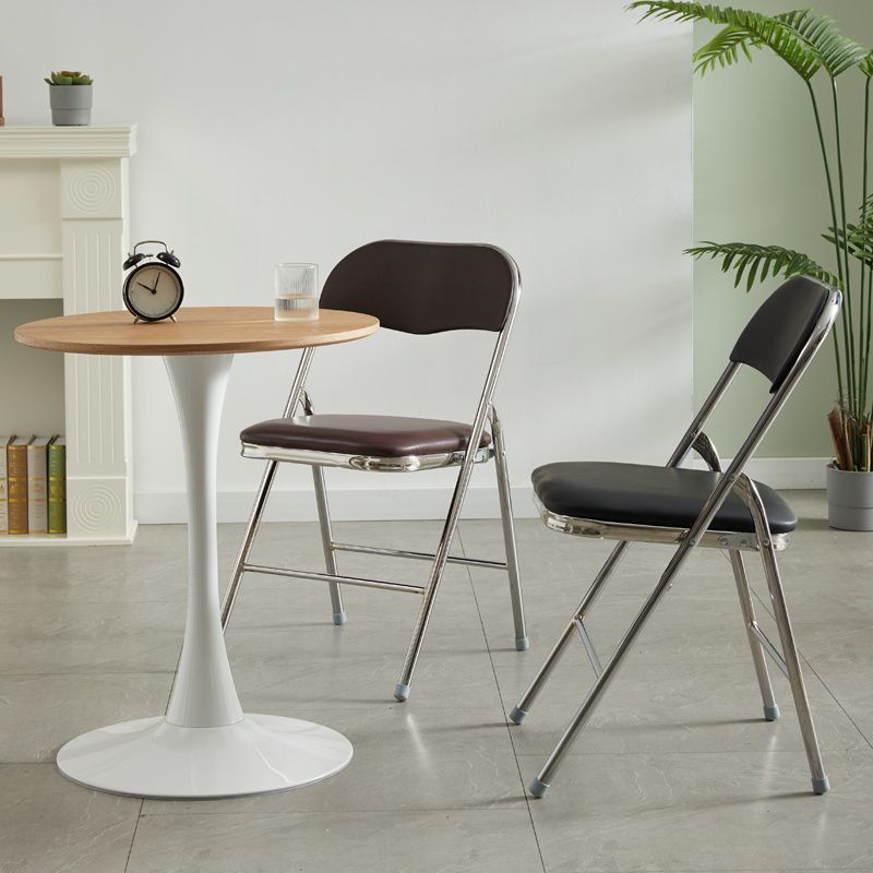 Industrial Style PU Leather Dining Chairs Open Back Dining Side Chairs for Home Clearhalo ' kitchen&dining_furn' 'Dining Chairs' 'Dining Tables & Seating' 'dining_chair' 'furn' 'furn_dining_chair' 'Furniture' 'furniture_dining_chair' 'Kitchen & Dining Furniture' 'kitchen' 1200x1200_1c8f1c7e-55cd-4ed3-bdee-8c593021db59