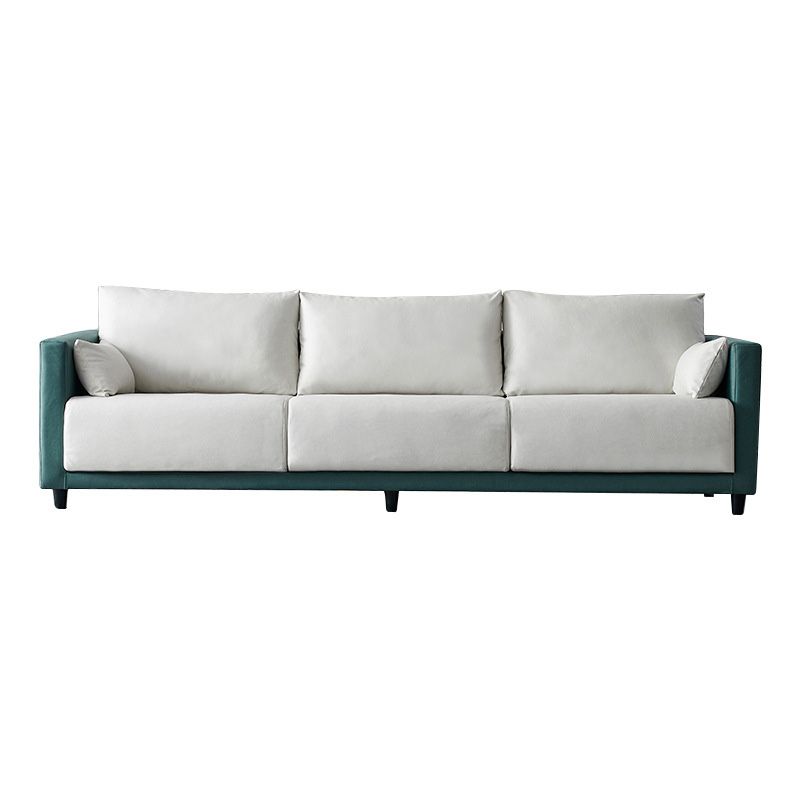 Mid-Century Modern Faux Leather Loose Back Seating Hair Pin Legs Sofa for Living Room Clearhalo 'furn' 'furn_sofas' 'Furniture' 'Living Room Furniture' 'Sofa' 'sofas' 1200x1200_1c938a66-98f4-4cc3-b474-46bbe48fa520