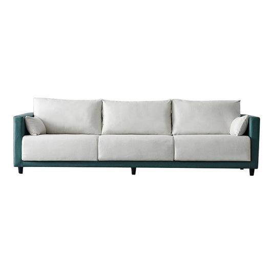 Mid-Century Modern Faux Leather Loose Back Seating Hair Pin Legs Sofa for Living Room Clearhalo 'furn' 'furn_sofas' 'Furniture' 'Living Room Furniture' 'Sofa' 'sofas' 1200x1200_1c938a66-98f4-4cc3-b474-46bbe48fa520