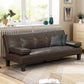 Modern Biscuit Back Faux Leather Sofa with Foldable and Wear-resisting Clearhalo 'furn' 'furn_sofas' 'Furniture' 'furniture_sofas' 'kitchen' 'kitchen_sofas' 'Living Room Furniture' 'Sofa' 'sofas' 1200x1200_1c94065e-af11-4026-aeea-f27900a120fe