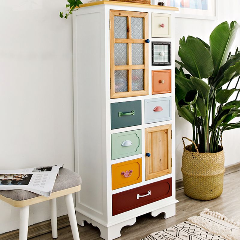 Contemporary 8- Drawer Wooden Cabinet , 2-door Rectangle Accent Cabinet Clearhalo 'Cabinets & Chests' 'cabinets_chests' 'furn' 'furn_cabinets_chests' 'Furniture' 'Living Room Furniture' 1200x1200_1c9415f9-3f14-4eda-9e66-328bc0e29841