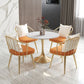 Glam Sintered Stone Dining Room Set with Gold Leg Dining Furniture for Home Use Clearhalo 'Dining Room Sets' 'Dining Tables & Seating' 'dining_room_set' 'furn' 'furn_dining_room_set' 'Furniture' 'furniture_dining_room_set' 'Kitchen & Dining Furniture' 'kitchen&dining_furn' 'kitchen' 1200x1200_1c94599b-bfdf-466e-98b6-90b01e774508