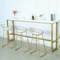 1/3/4 Pieces Pub Dining Set Solid Wood Rectangular Table and Stool Set