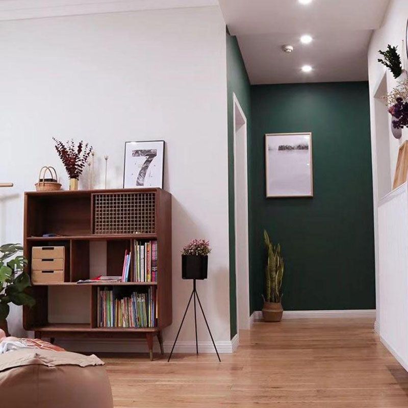 Eigentijdse open achterkant standaard boekenkast solide houten boekenplank met planken