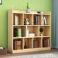9.4" W Modern Wood Bookcase with Rectangular Shelves Bookshelf  for Living Room