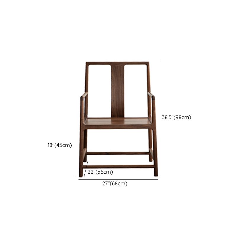Traditionele stijl eetkamerstoel massief houten arm hoge rugstoel voor thuis