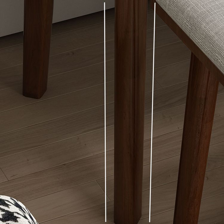 Scandinavian Solid Wood Vanity Dressing Table with Mirror and Stool