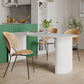 Sintered Stone Dining Table Modern White Furniture with Double Pedestal for Office Clearhalo 'Dining Tables & Seating' 'Dining Tables' 'dining_table' 'furn' 'furn_dining_table' 'Furniture' 'Kitchen & Dining Furniture' 1200x1200_1c9c2c9f-102f-4e7b-8fad-375b8f78df0f