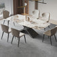 Modern Rectangle Sintered Stone Dining Set 1/2/4/5/6/7 Pieces Dining Table with Chairs Clearhalo 'Dining Room Sets' 'Dining Tables & Seating' 'dining_room_set' 'furn' 'furn_dining_room_set' 'Furniture' 'furniture_dining_room_set' 'Kitchen & Dining Furniture' 1200x1200_1c9c5136-ead4-41d5-a19d-118892216b99