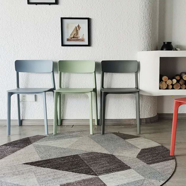 Contemporary Dining and Accent Chairs Matte Finish Plastic Open Back Side Chair Clearhalo ' kitchen&dining_furn' 'Dining Chairs' 'Dining Tables & Seating' 'dining_chair' 'furn' 'furn_dining_chair' 'Furniture' 'furniture_dining_chair' 'Kitchen & Dining Furniture' 'kitchen' 1200x1200_1c9d5274-700b-4a00-9c6c-d0c499067e8c