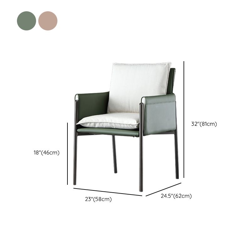 Sedia a braccio contemporanea in metallo sedia sala da pranzo solido sterzo per interno