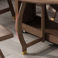 Foldable Rubber Wood Dining Table Medieval Modern Round Table with Storage Trestle Base Clearhalo 'Dining Tables & Seating' 'Dining Tables' 'dining_table' 'furn' 'furn_dining_table' 'Furniture' 'furniture_dining_table' 'Kitchen & Dining Furniture' 'kitchen' 'kitchen_dining_table' 1200x1200_1c9e3224-c068-47f1-a206-dccd21aab826