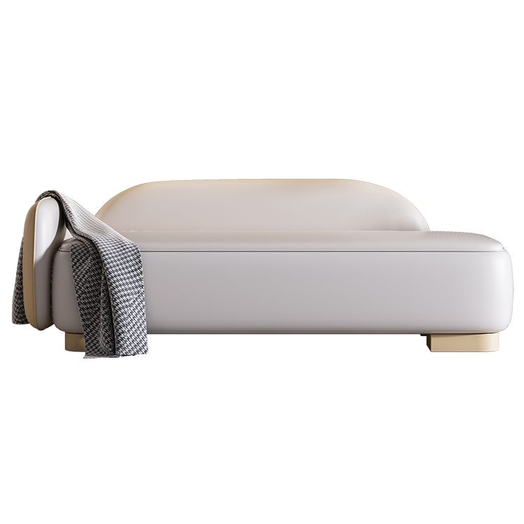 Living Room Chaise Recessed Arms Nordic Chaise Lounge with Leather Upholster Clearhalo 'Chairs & Seating' 'Chaise Lounge' 'chaise_lounge' 'furn' 'furn_chaise_lounge' 'Furniture' 'Living Room Furniture' 1200x1200_1c9f7bcd-a204-45aa-b0ce-5ff04eaae52c