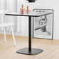 Metal Industrial Square Dining Table Solid Wood Top Table with Pedestal Base Clearhalo ' dining_table' 'Dining Tables & Seating' 'Dining Tables' 'furn' 'furn_dining_table' 'Furniture' 'furniture_dining_table' 'Kitchen & Dining Furniture' 'kitchen&dining_furn' 'kitchen' 'kitchen_dining_table' 1200x1200_1ca0c58e-cccb-40a7-a0f3-ac3fd3d718df