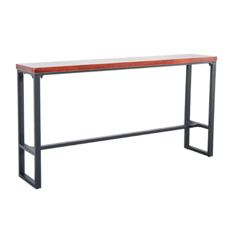 パインウッドバーダイニングテーブルダイニングルームキッチン用の工業用スタイルバーテーブル