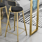 Glam Juego de mesa de bar de 1/3 piezas, mesa rectangular de piedra con taburetes para sala de estar
