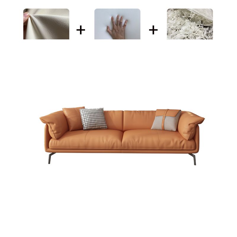 Modern 32.6" H Leather Pillow Top Arm Sofa Bed For Living Room Clearhalo 'furn' 'furn_sofas' 'Furniture' 'Living Room Furniture' 'Sofa' 'sofas' 1200x1200_1ca3764c-3aa2-43ea-b564-e03c9f555d51