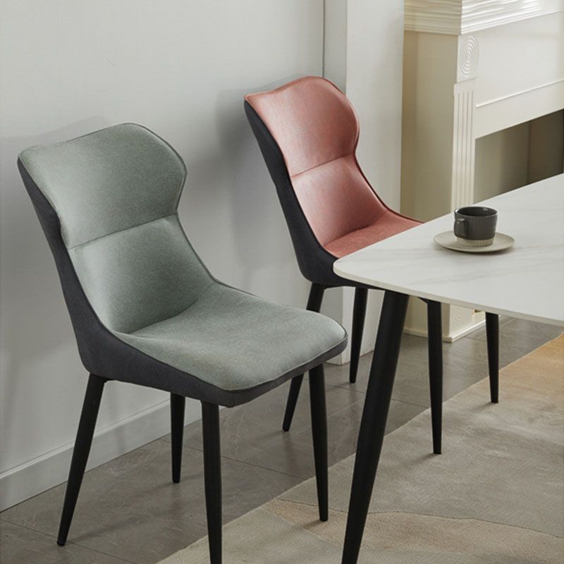 Eigentijdse stijl eetstoelen arm zijstoel met metalen benen