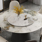 White Round Stone Dining Table Modern Convertible Furniture with Pedestal Base for Home Clearhalo 'Dining Tables & Seating' 'Dining Tables' 'dining_table' 'furn' 'furn_dining_table' 'Furniture' 'Kitchen & Dining Furniture' 1200x1200_1ca5f309-d10d-4c02-8587-fcb9cc1515ea