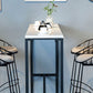 Industrial Bar Height Table White Faux Marble Top Bistro Pub Table for Patio Use Clearhalo 'Bar Furniture' 'Bar Tables' 'bar_tables' 'furn' 'furn_bar_tables' 'Furniture' 'Kitchen & Dining Furniture' 1200x1200_1ca5ff6e-71c9-4885-b2e6-55d4a9213c8d