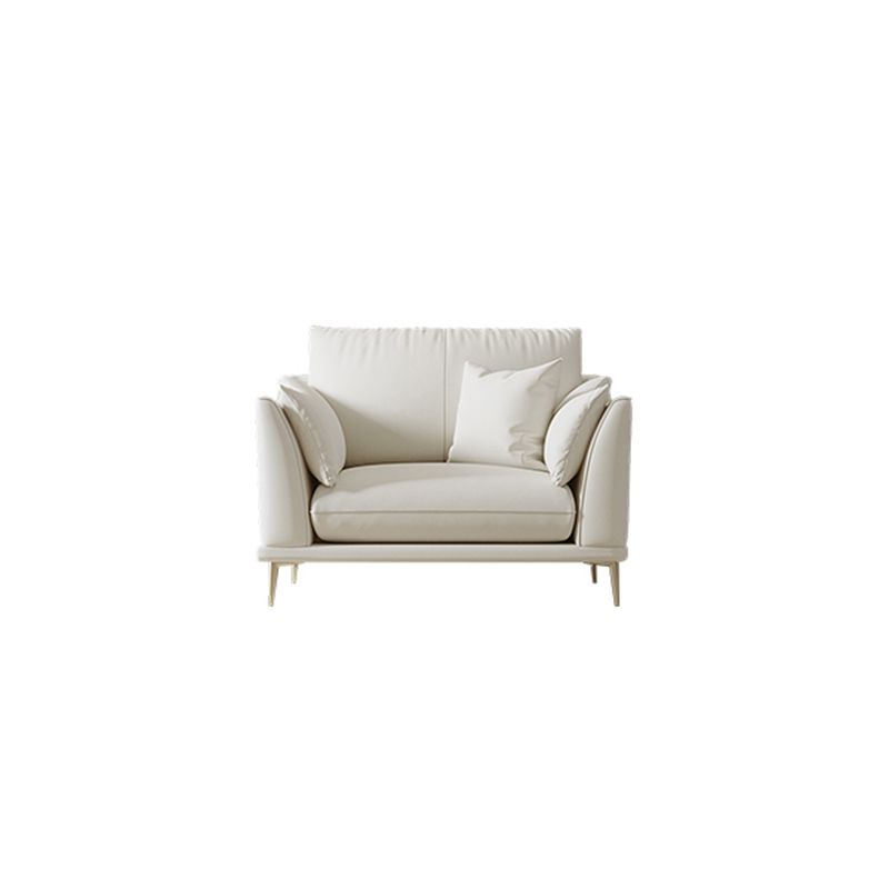 SOFA DI PELLE FUCCHIO 36.22 "D X 35.43" H divano braccio svasato per soggiorno