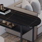 1/3 Pieces Glam Rectangle Sintered Stone Top Counter Table with High Stools