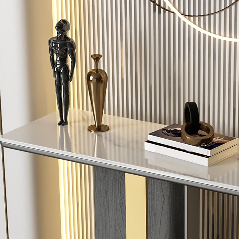 TABELLO DI CONSOLA RECTALLANGE STONE MODERNA MODERNA 13,78 "WAVOLA ACCENTO W con 1 scaffale