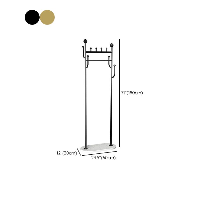 Free Standing Hall Stand Glam Metal Hall Stand with Coat Hook Clearhalo 'Entry & Mudroom Furniture' 'furn' 'furn_hall_tree_coat_racks' 'Furniture' 'Hall Trees & Coat Racks' 'hall_tree_coat_racks' 1200x1200_1caa4483-c4d8-43ca-8993-70639cae0250