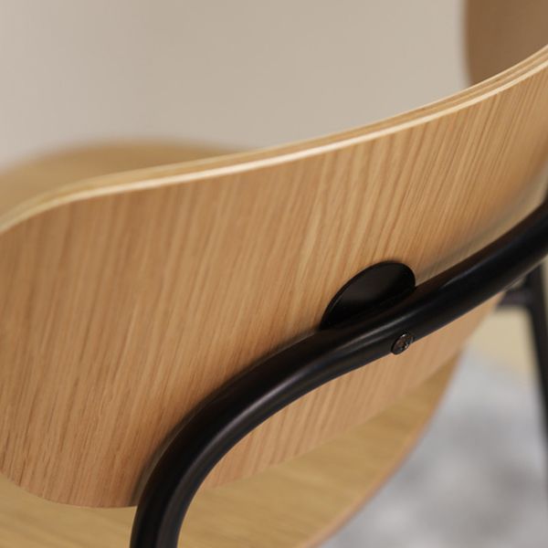 Modern Style Low Back Bar-stool Wooden Bar Stool with Metal Legs Clearhalo 'Bar Furniture' 'Bar Stools' 'bar_stools' 'furn' 'furn_bar_stools' 'Furniture' 'furniture_bar_stools' 'Kitchen & Dining Furniture' 1200x1200_1caa6376-fce6-4023-8eb9-90f2010279b2