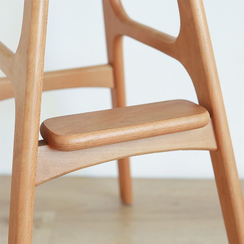 Solid Wood Dining Stools Contemporary Armless Bar Stools with Cushion