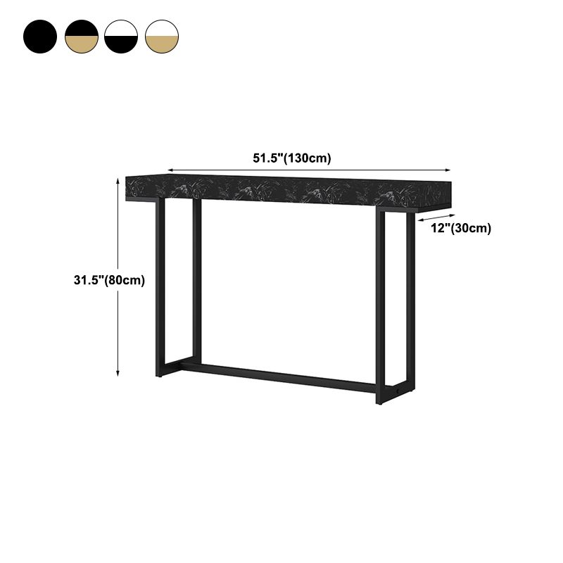 Tavolo da cosco del cavalletto di ferro con tavolo dell'accento superiore in marmo per Hall