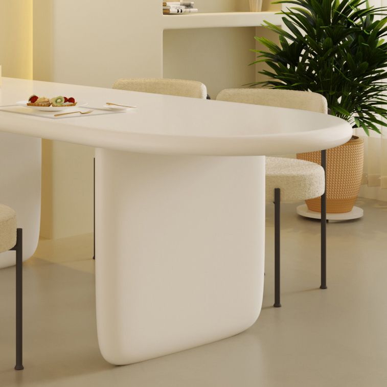 Set da pranzo ovale 1/2/5 pezzi set da pranzo bianco contemporaneo