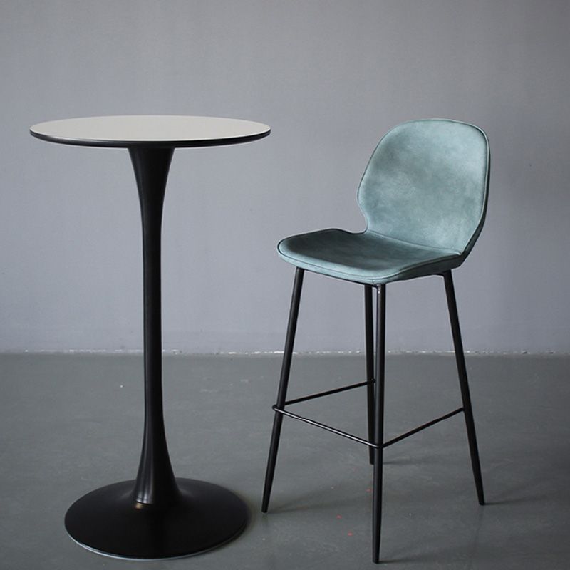 Contemporary Faux Fur Bar Stool Footrest Indoor Iron Legs Counter & Bar Stool Clearhalo 'Bar Furniture' 'Bar Stools' 'bar_stools' 'furn' 'furn_bar_stools' 'furniture_bar_stools' 'Kitchen & Dining Furniture' 'kitchen&dining_furn' 'kitchen' 'kitchen_furn' Furniture' 1200x1200_1cb337ce-77e5-42b0-a33e-12891e750a69