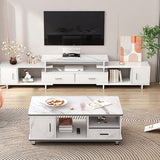 Artificial Wood Coffee or End Table Rectangular Coffee Table with Storage