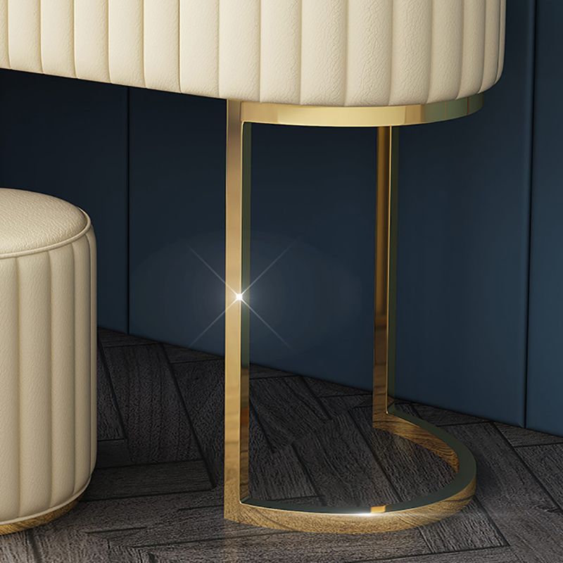 Stone Top Glam ijdelheid tafel met metalen basismake -upkruidtafel