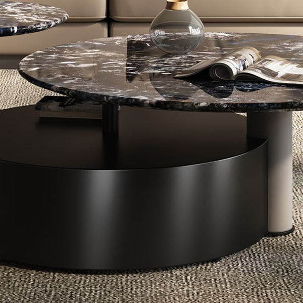 Minimalistic Slate Coffee Table Round Bunching Coffee Table Sets for Living Room Clearhalo 'Coffee & Accent Tables' 'Coffee Tables' 'coffee_tables' 'furn' 'furn_coffee_tables' 'Furniture' 'Living Room Furniture' 1200x1200_1cb46bdb-c0d0-4bdf-a0ec-ae2da1d35c79