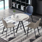 Modern Style Sintered Stone Dining Table Round Dinner Table with Pedestal Base Clearhalo ' dining_table' 'Dining Tables & Seating' 'Dining Tables' 'furn' 'furn_dining_table' 'Furniture' 'furniture_dining_table' 'Kitchen & Dining Furniture' 'kitchen&dining_furn' 'kitchen' 'kitchen_dining_table' 1200x1200_1cb4f290-3dae-4473-b8f1-a68ae5767610