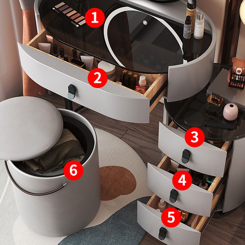 鏡のメイクアップカウンターライトミラーバニティドレッシングテーブル付きのドレッシングテーブル