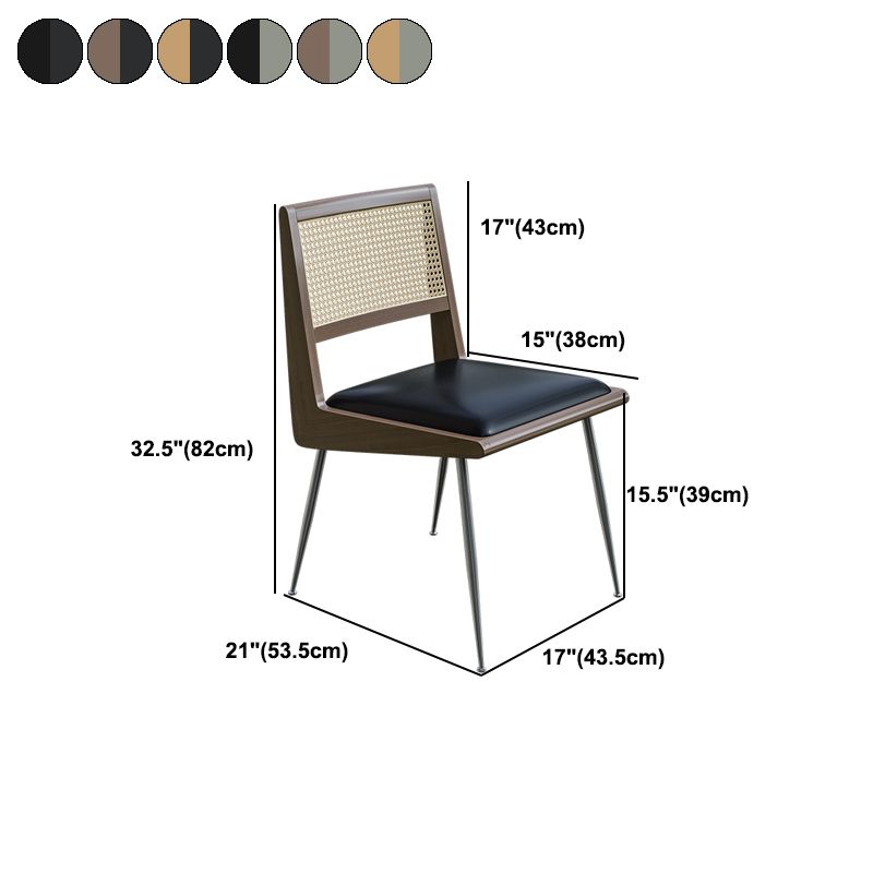 Lederen stoelconferentie stoel eigentijdse armloze mid-back stoel